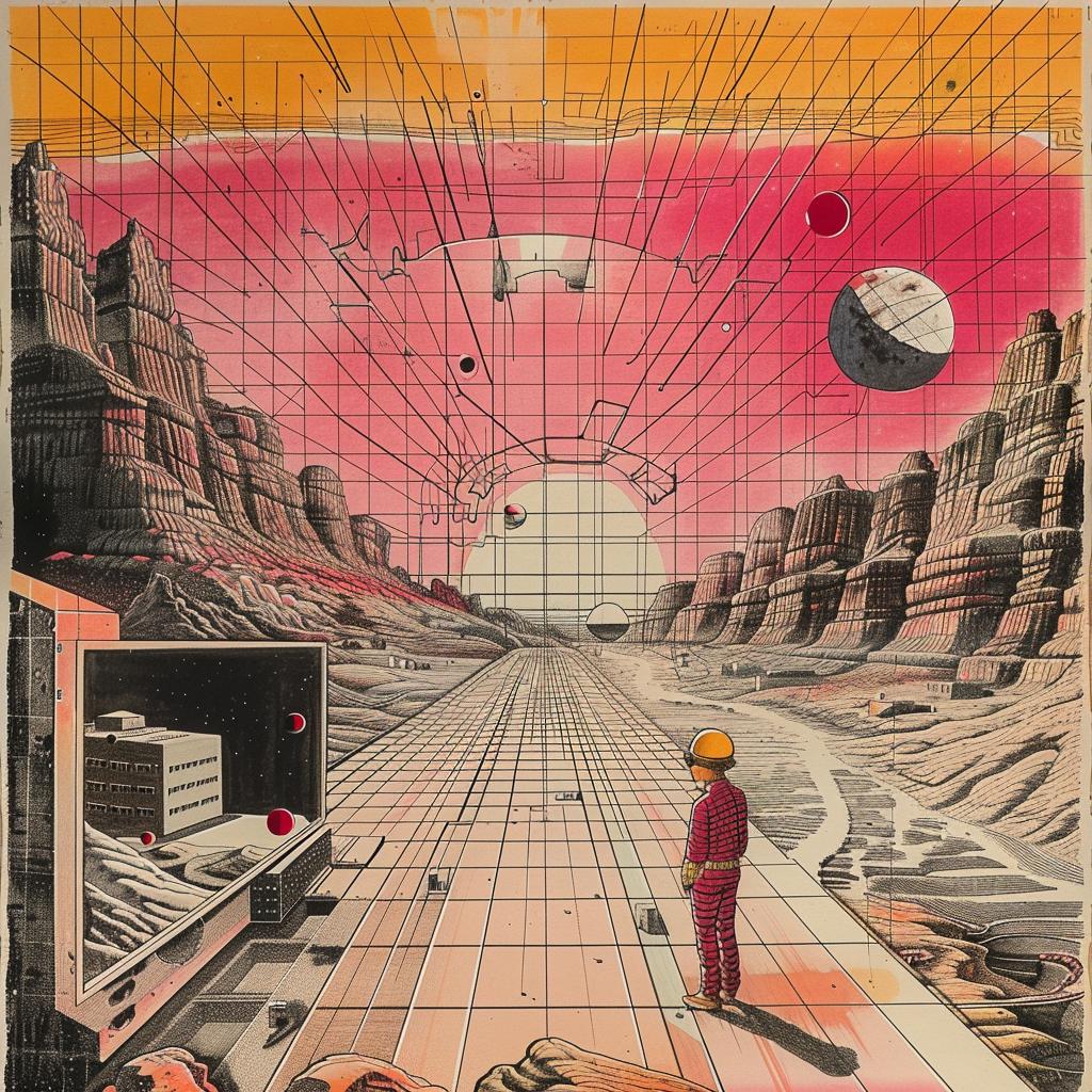 synthwave  albumcover  man  road  neon  1980s  atmospheric  dynamic  illustration  surreal 1035793