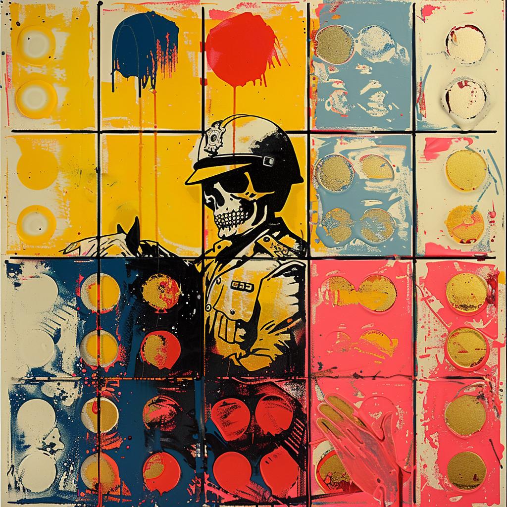 skull  soldier  encaustic  impasto  art  portrait  character  surreal  expression  comics 1015471