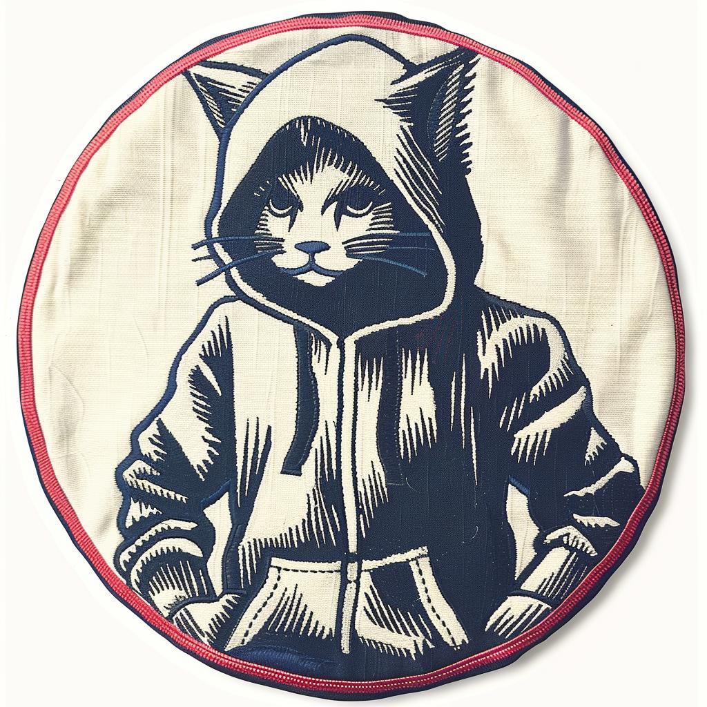cushion  cat  hoodie  minimal  streetwear  design  patch  cute  style  chenille 961318