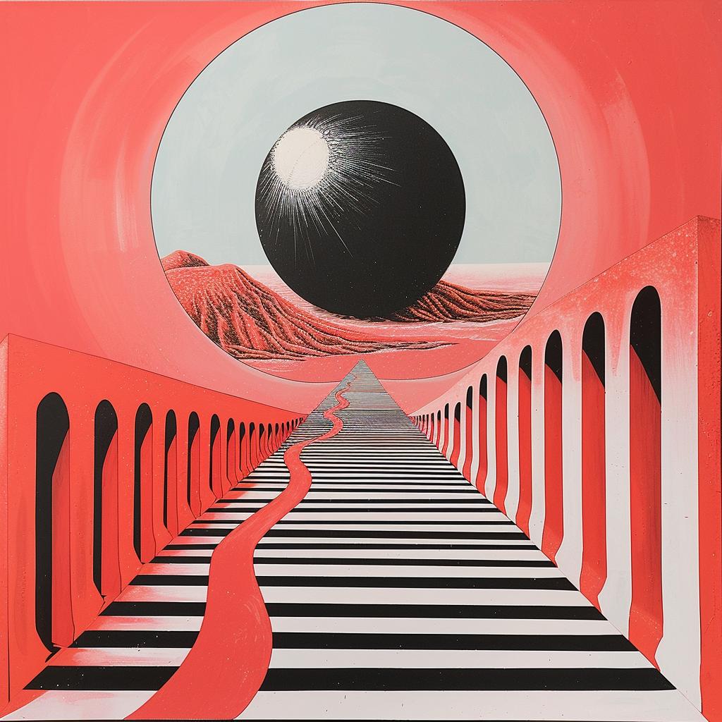 black  white  ball  painting  center  Bruno  Munari  album  cover  creative 960530
