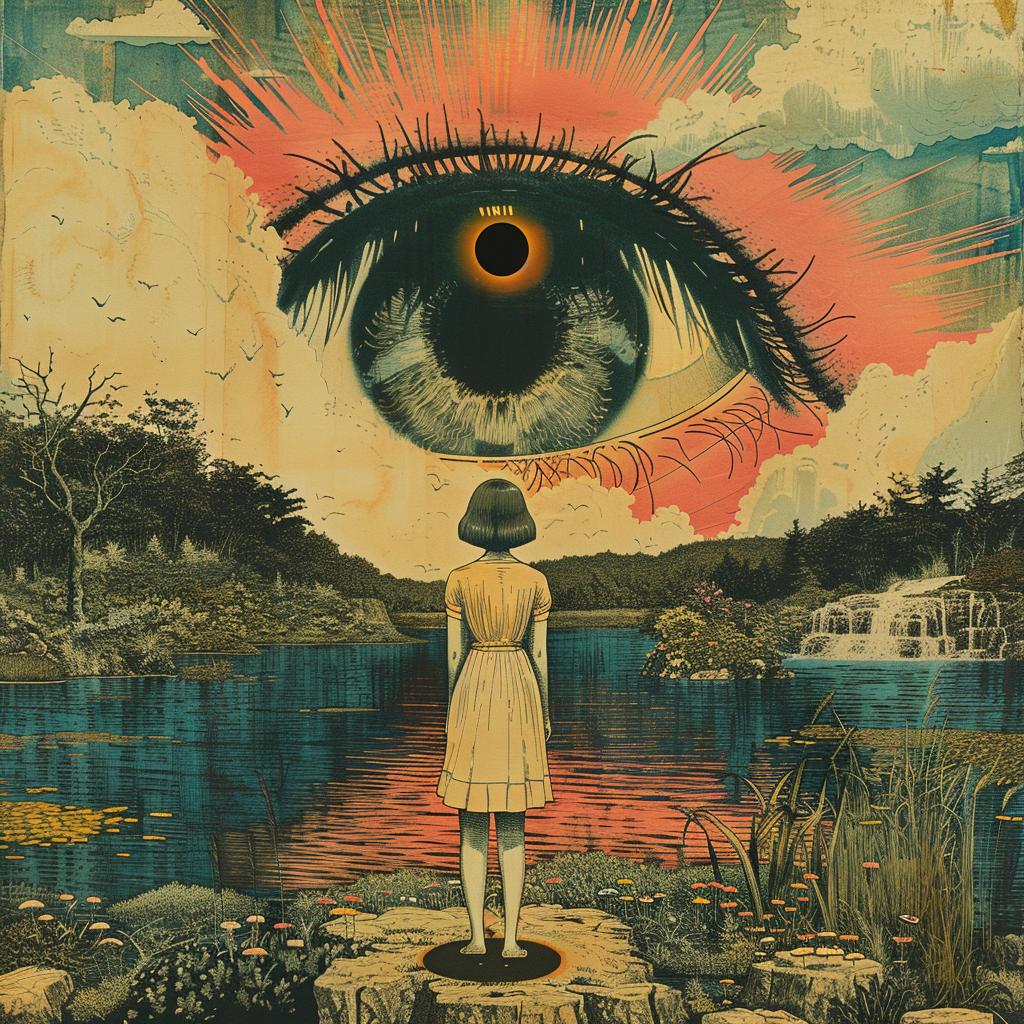 album  art  Risograph  Magritte  horror  cover  design  illustration  surreal  fantasy 1019984