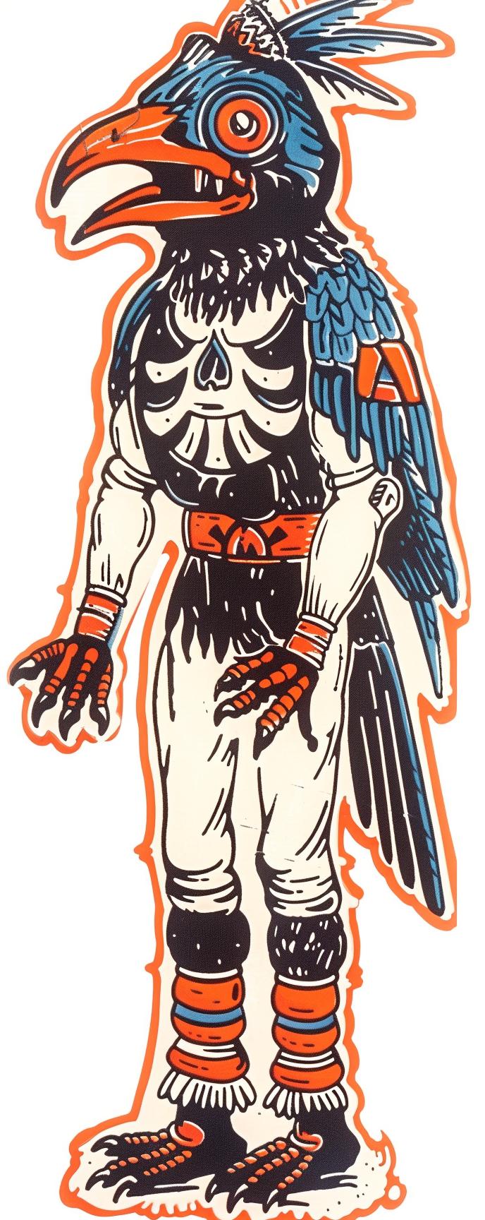 mythical  creature  GrimReaper  Bluebird  Kachina  colorful  blend  fantastical  unique  fantasy 941101