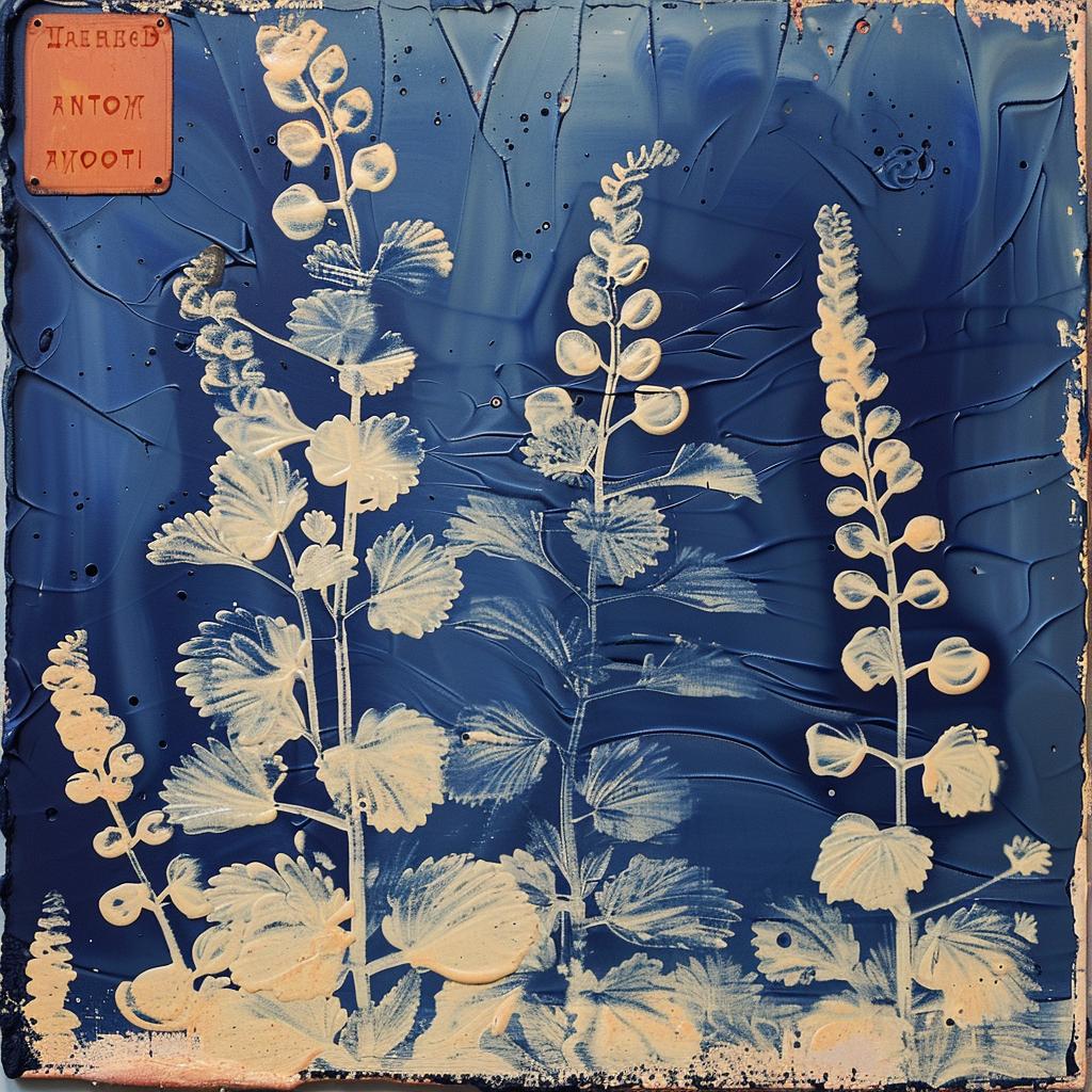 flowers  blue  white  encaustic  painting  canvas  palette  knife  impasto  nature 947669