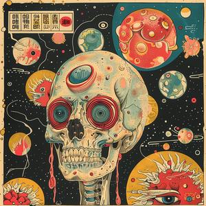 skull  planets  poster  Tsukioka  Yoshitoshi  Gemma  Correll  Tim  Biskup  Symbolist 1078469