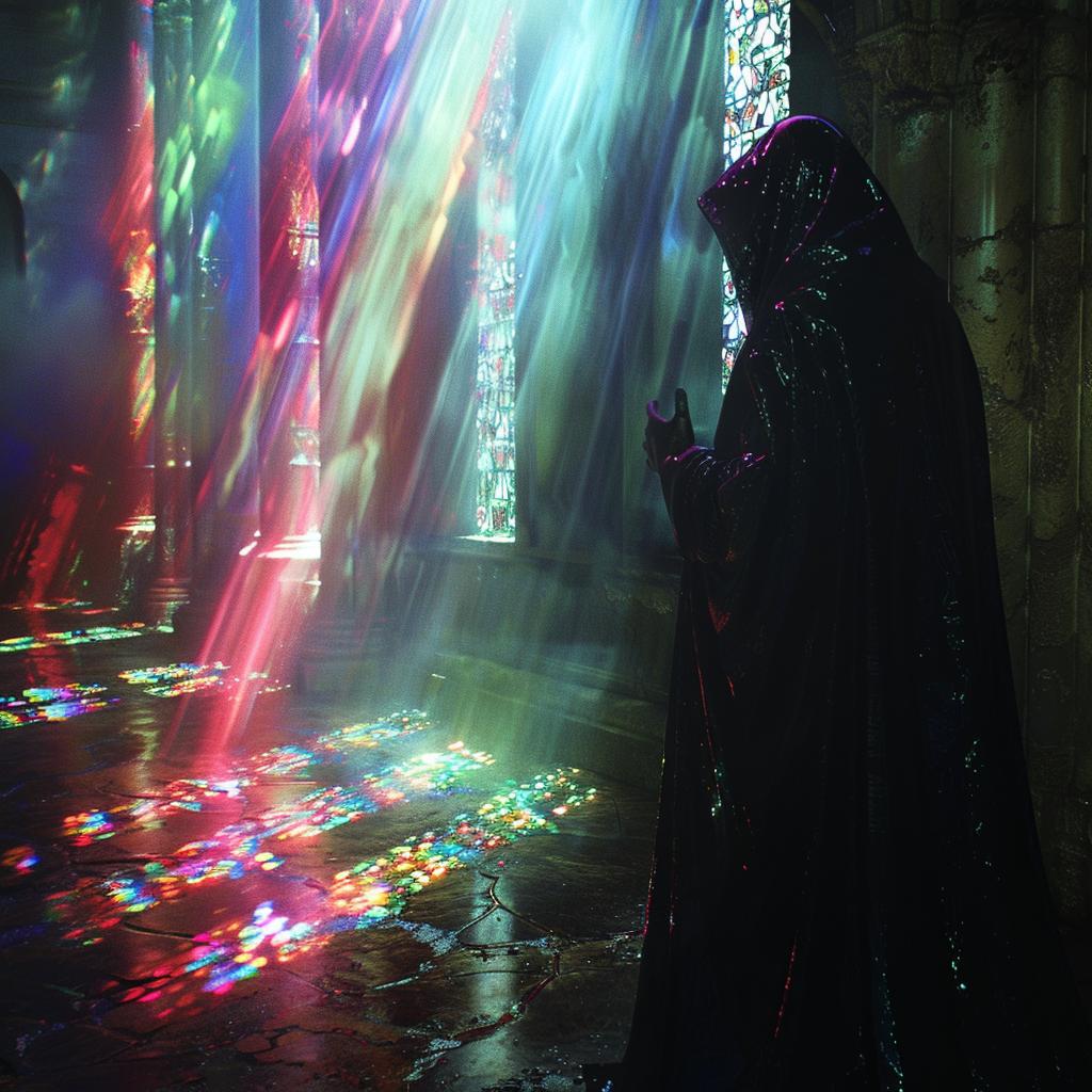 surreal  occult  sci-fi  dark  cloak  stainedglass  lighting  glow  reaper  award-winning 965815