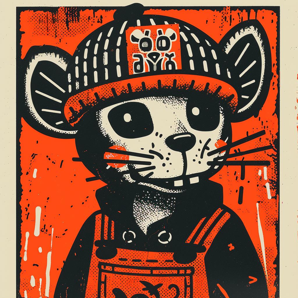 poster  mouse  streetwise  animal  simple  culture  hat  overalls  urban  minimal 957828