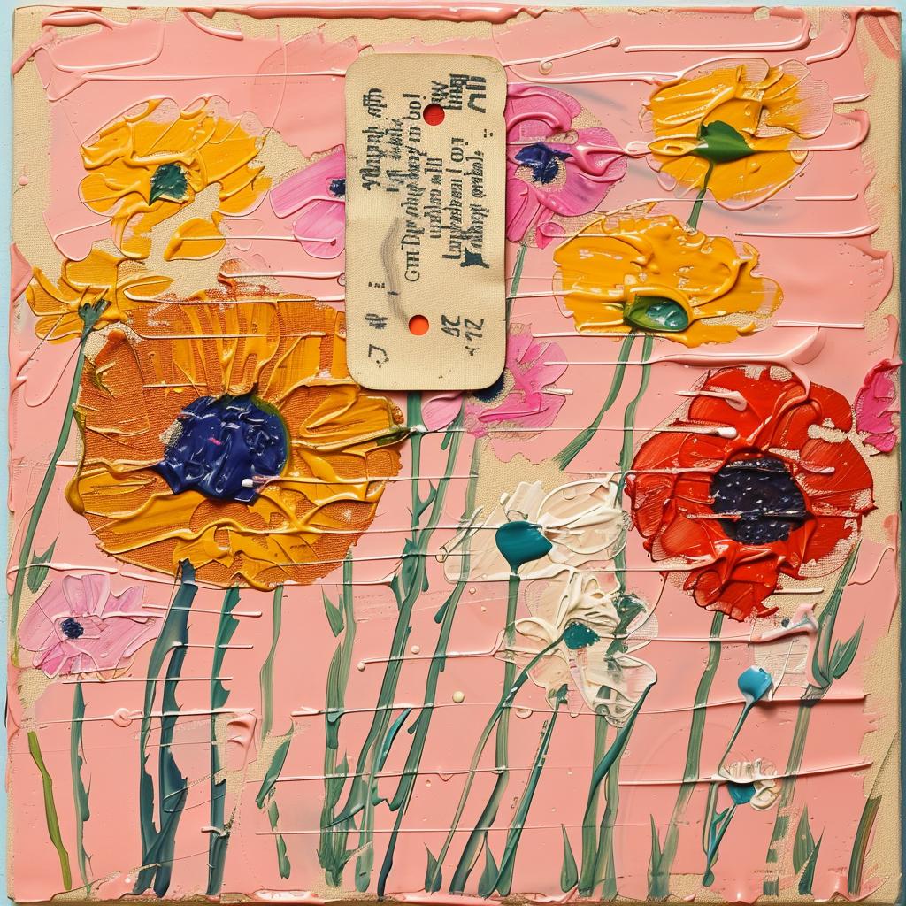 flowers  note  encaustic  palette-knife  Joan  Cornella  colorful  art  still-life  creative 1016326