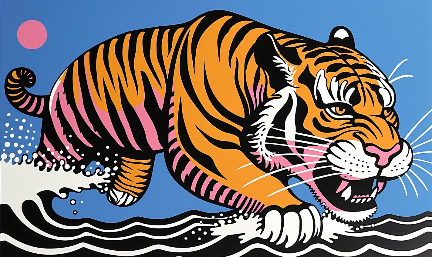tiger  running  water  animal  action  dynamic  wildlife  nature  motion  feline 1021983