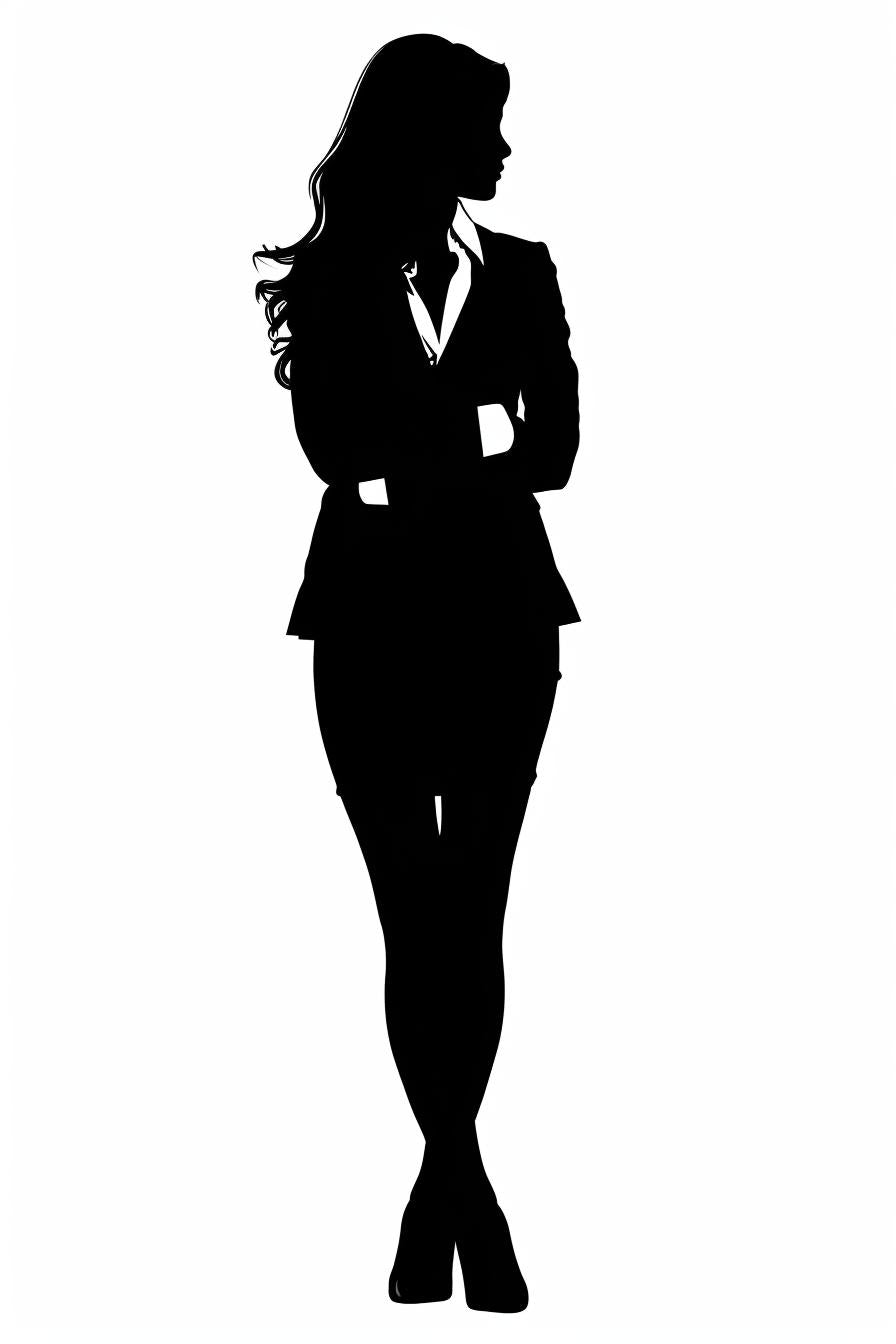 بدلة عمل، صورة ظلية، متجه، خلفية بيضاء، SVG، احترافي، بسيط، 954374