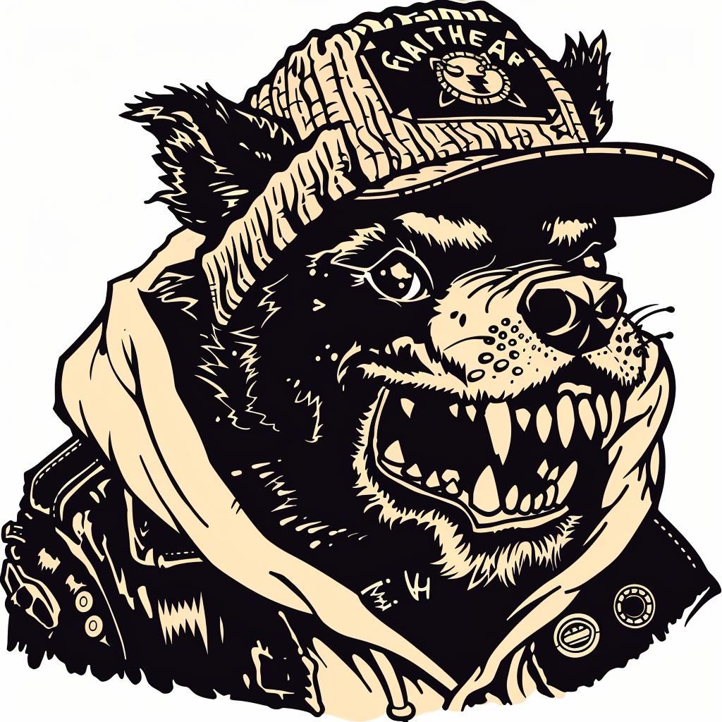 bear  anthropomorphic  streetwise  cap  jacket  simple  minimal  aggressive  urban  character 959068