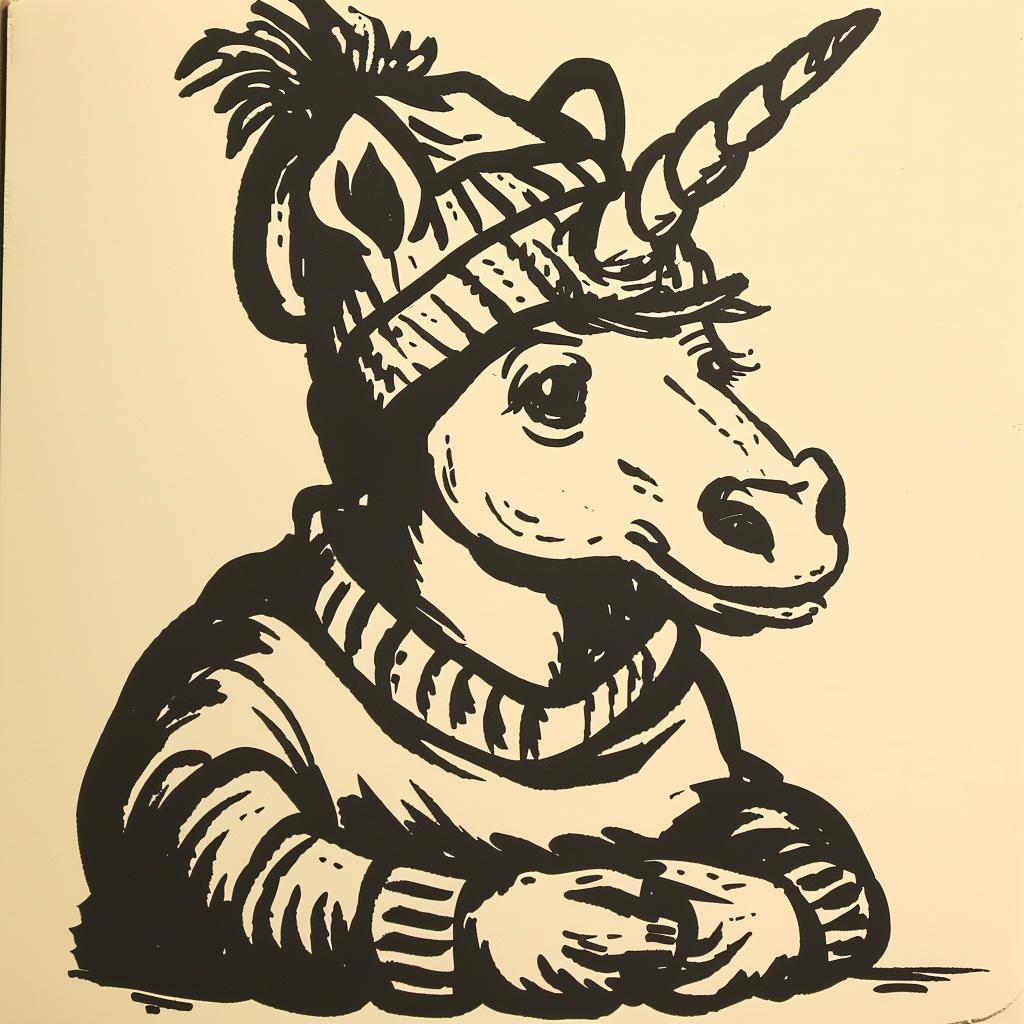 unicorn  anthropomorphic  aggressive  streetwise  minimal  culture  cap  drawing  simple  art 958361