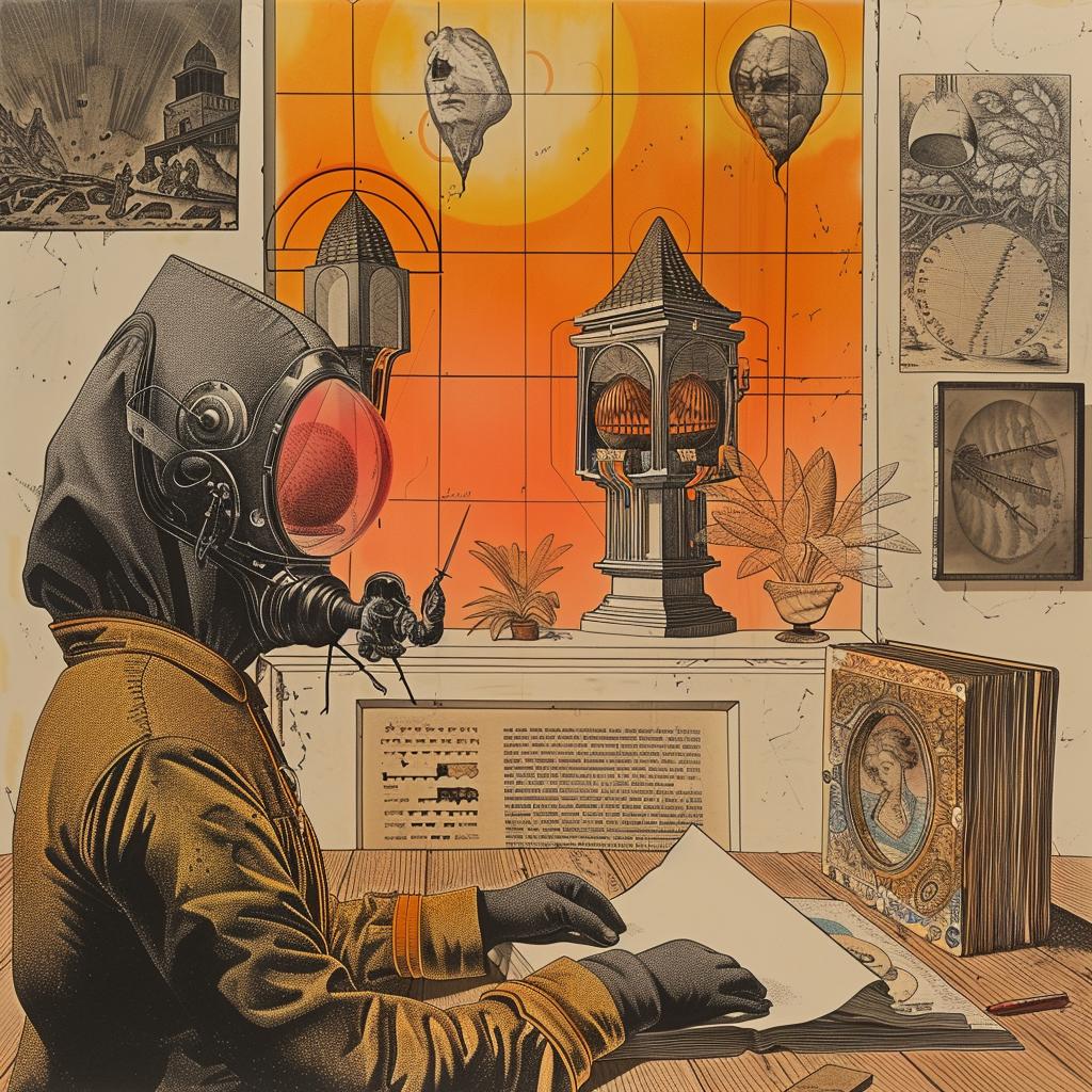 occult  horror  gas  mask  desk  book  dark  mysterious  contemplation  intense 1035702