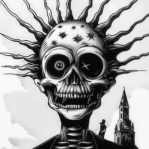 skull  spire  black  white  drawing  art  design  monochrome  object  outline 1073493