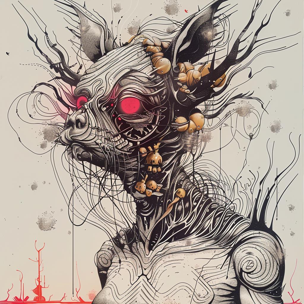drawing  dog  red  eyes  creature  illustration  character  fantasy  art  conceptual 946677
