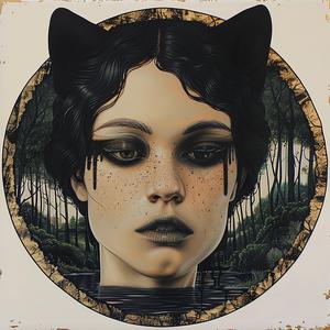 woman  cat  ears  painting  whimsical  colorful  fantasy  character  illustration  playful 1073660