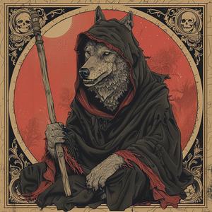wolf  grim  reaper  surreal  album  Koloman  Moser  screenprinting  dark  art 1079607