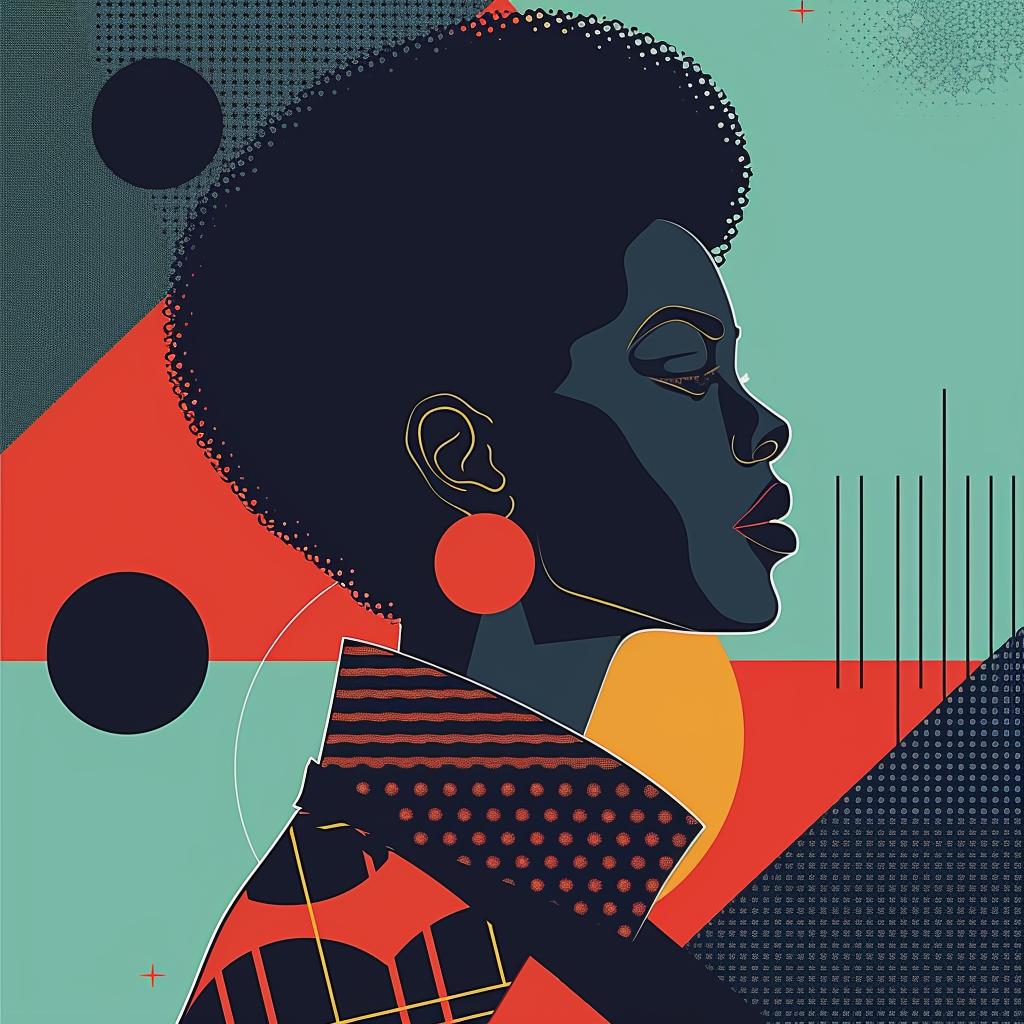 abstract  portrait  afro  woman  geometric  colorful  stylish  elegant  modern  art 929457