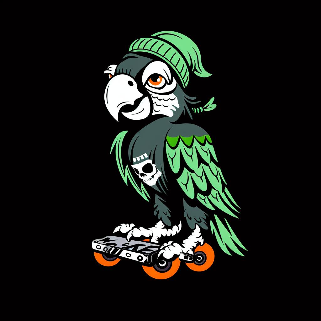 parrot  skateboard  anthropomorphic  aggressive  minimal  teal  culture  hat  urban  wildlife 959082