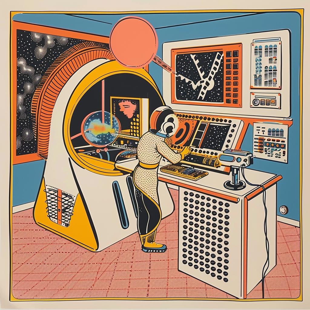 axonometric  space  station  solders  helmets  poster  space  suit  computer  artwork 959711