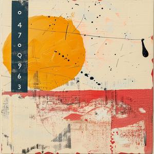 لوحة تجريدية حديثة شمعية صفراء برتقالية بسيطة فرحة ElLissitzky EtelAdnan 1062304