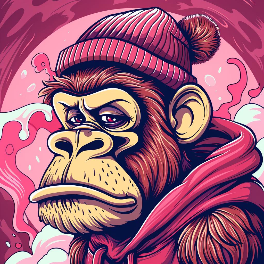 gorilla  streetwise  hoodie  minimal  character  urban  illustration  vector  simple  style 958285