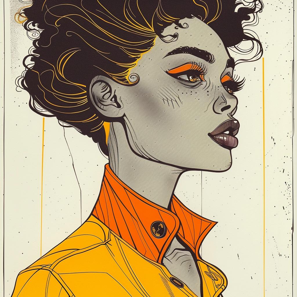 PopArt  model  portrait  NormanRockwell  AfricanAmerican  fashion  colorful  style  vibrant  contemporary 938399
