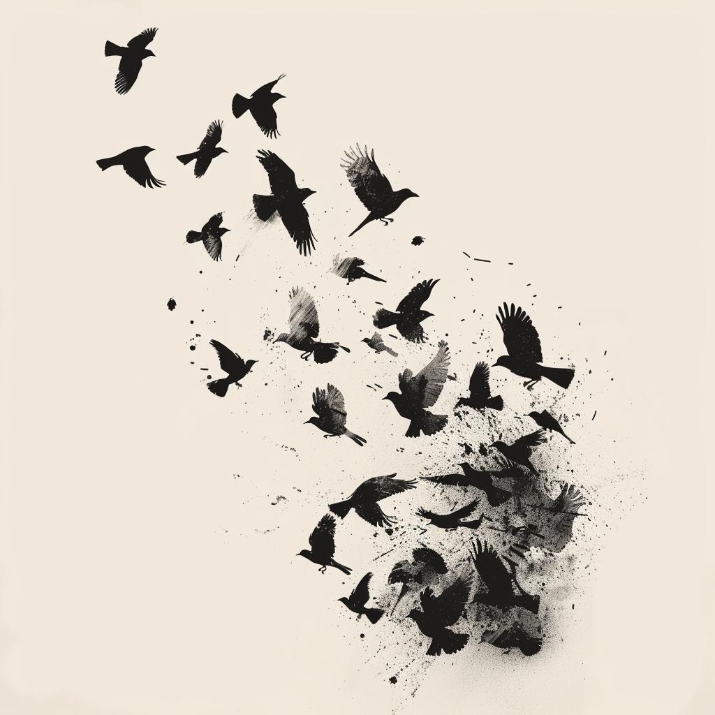 birds  drawing  black  white  flying  air  minimalism  nature  freedom  dynamic 960833