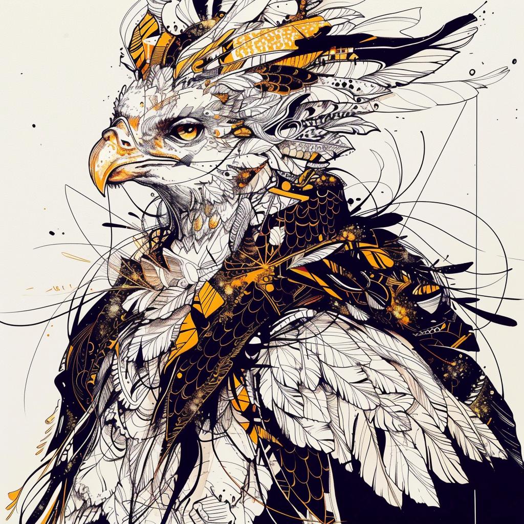 mythical  creature  eagle  feathers  unique  hybrid  fantastical  exploration  nature  strength 953195