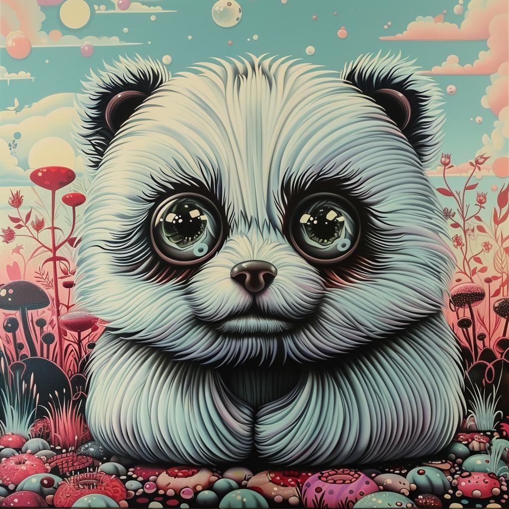 panda  bear  cute  painting  big  eyes  white  illustration  adorable  whimsical 1033836