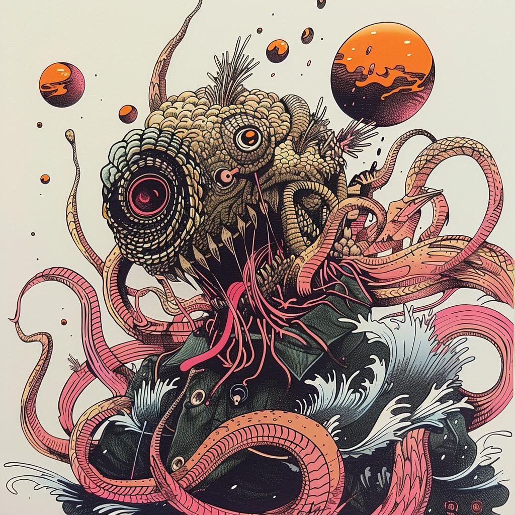 octopus  tentacles  face  drawing  art  creative  fantasy  surreal  unique  illustration 946972