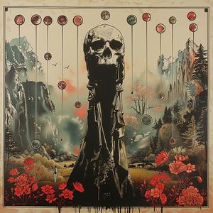 chromolithography  skull  flowers  art  painting  colorful  vibrant  nature  abstract  decorative 1049472