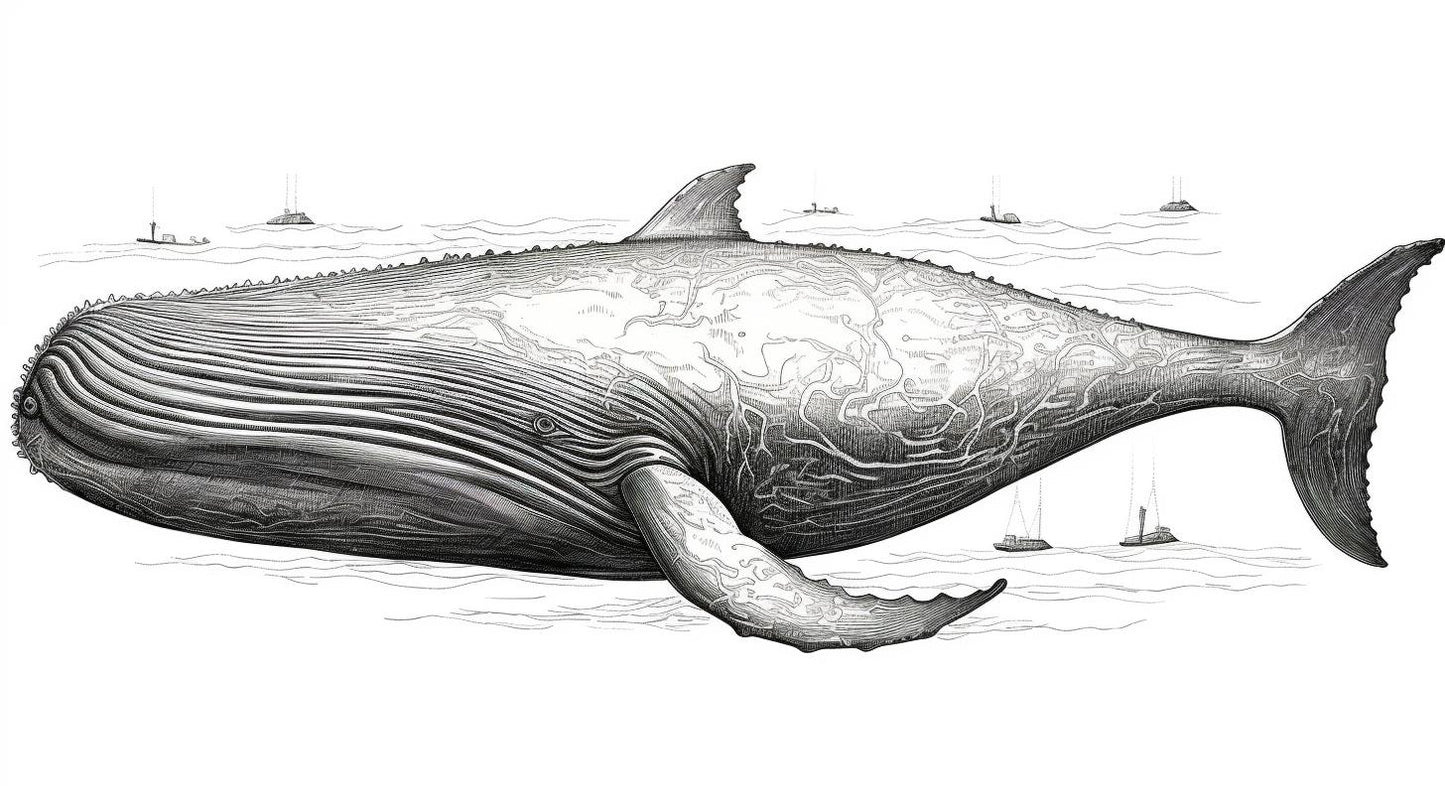 whale  drawing  ocean  black  white  minimalist  engraving  details  linework  art 936789