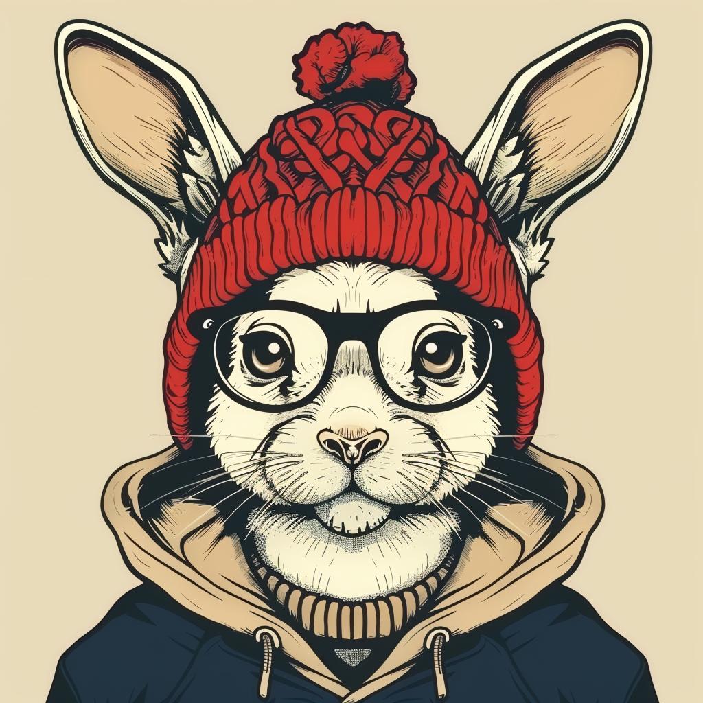 cute  animal  anthropomorphic  knit  hat  street  culture  simple  minimal  rabbit 958189