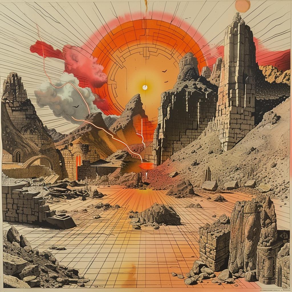 album  cover  1980s  heavy  metal  mountain  sun  sky  painting  art 1035643