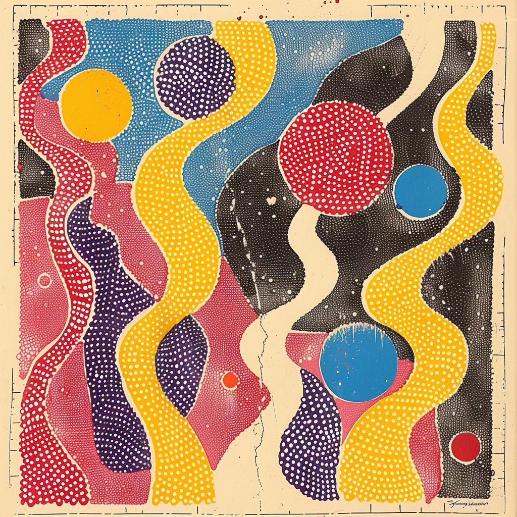 dots  dashes  globules  whorls  colorful  abstract  modern  patterns  album  art 916173