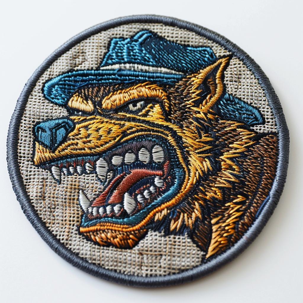 patch  embroidery  wolf  hat  angry  streetwear  chenille  minimal  contrasting  colors 955149