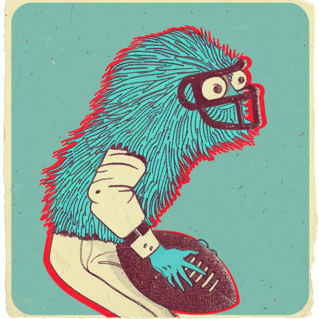 football  player  helmet  uniform  cartoon  character  ball  sports  humor  illustration 940354