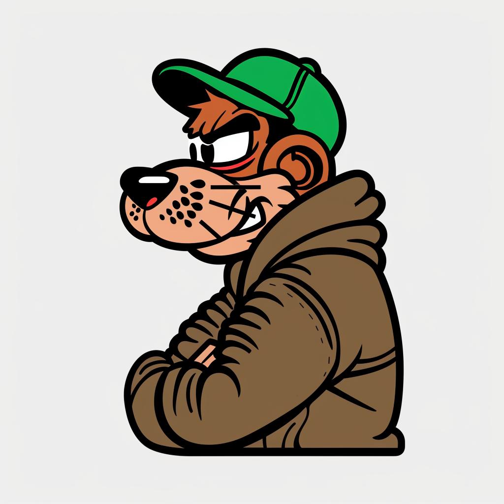 cartoon  character  hat  jacket  aggressive  animal  minimal  culture  urban  brown 958928