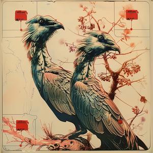birds  tree  branch  chromolithography  nature  painting  colorful  flora  wildlife  art 1037846