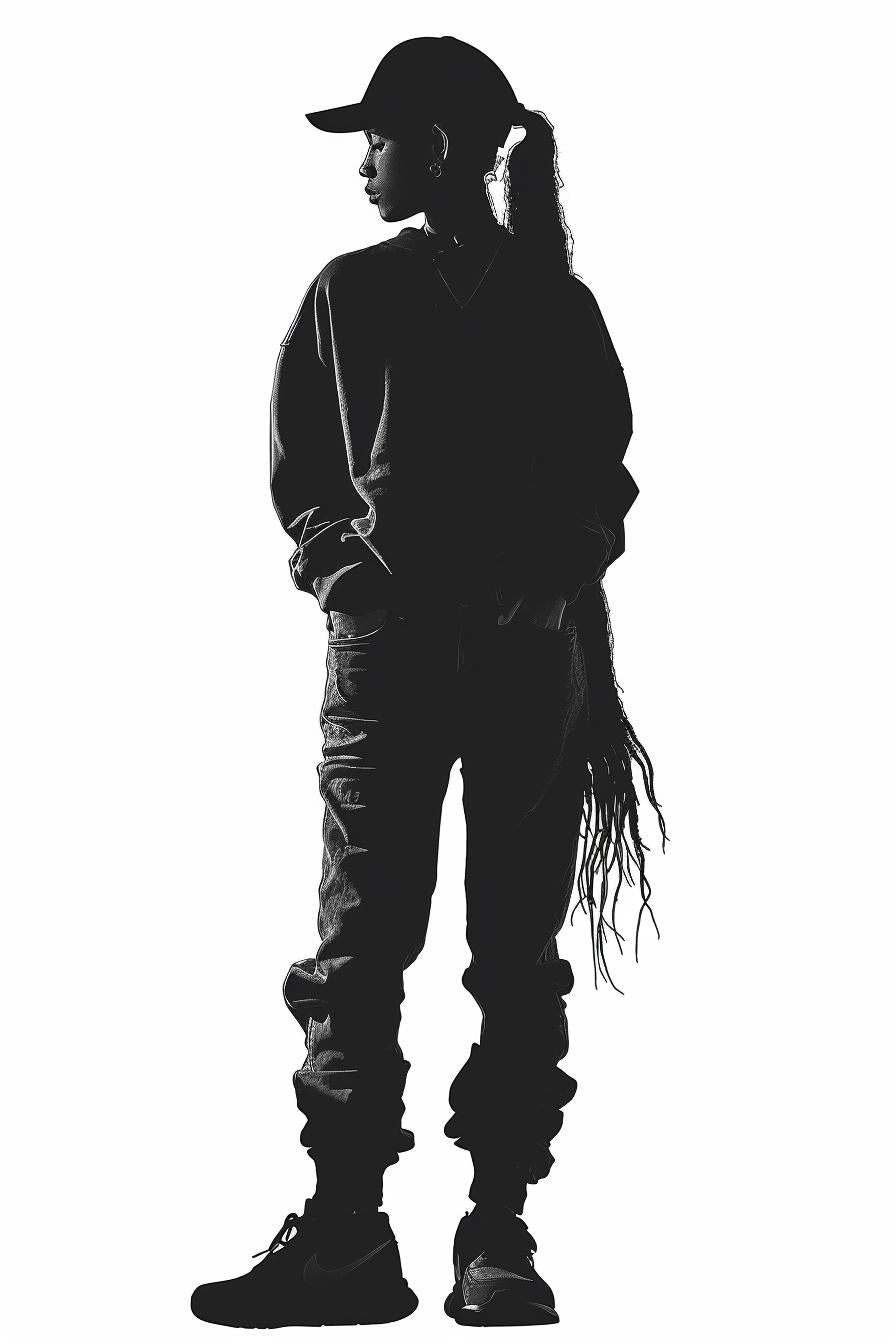 silhouette  man  dreadlocks  streetwear  vector  white  fashion  modern  profile  urban 954527