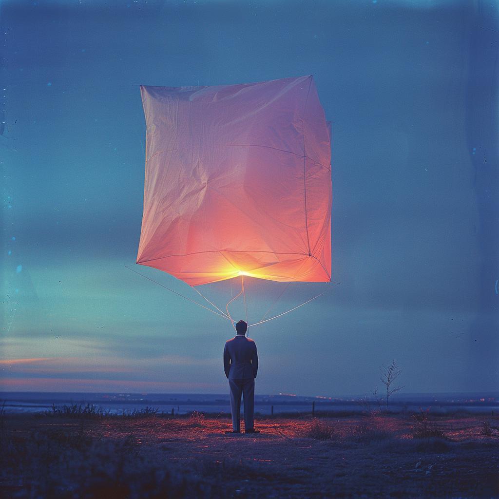 kite  man  sky  surreal  photography  double  exposure  lighting  unusual  colors 1031660