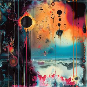 sun  black  red  painting  large  vibrant  abstract  colorful  dynamic  bold 1075845