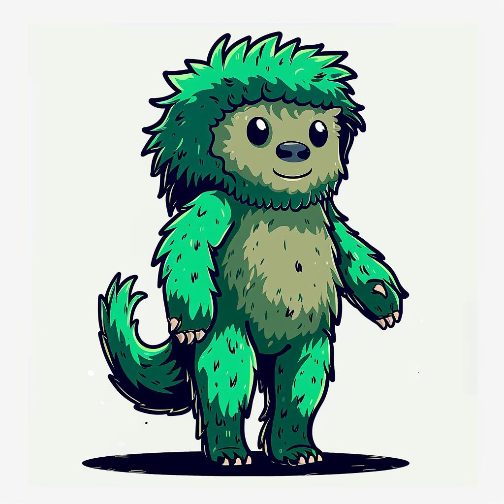 cartoon  monster  green  character  funny  illustration  playful  imaginative  quirky  creature 939858