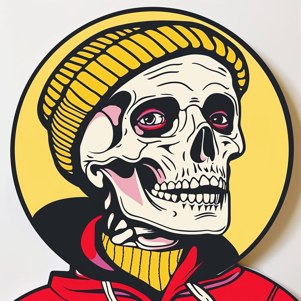 sticker  skeleton  hat  streetwear  hip-hop  simple  minimal  cool  design  urban 961251