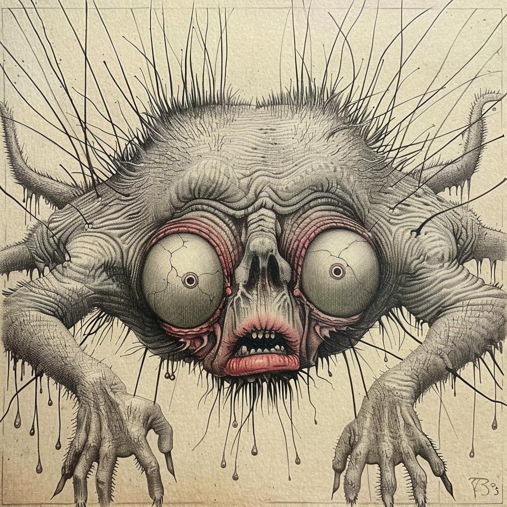 monster  creepy  drawing  horror  eyes  longhair  illustration  spooky  art  weird 948863
