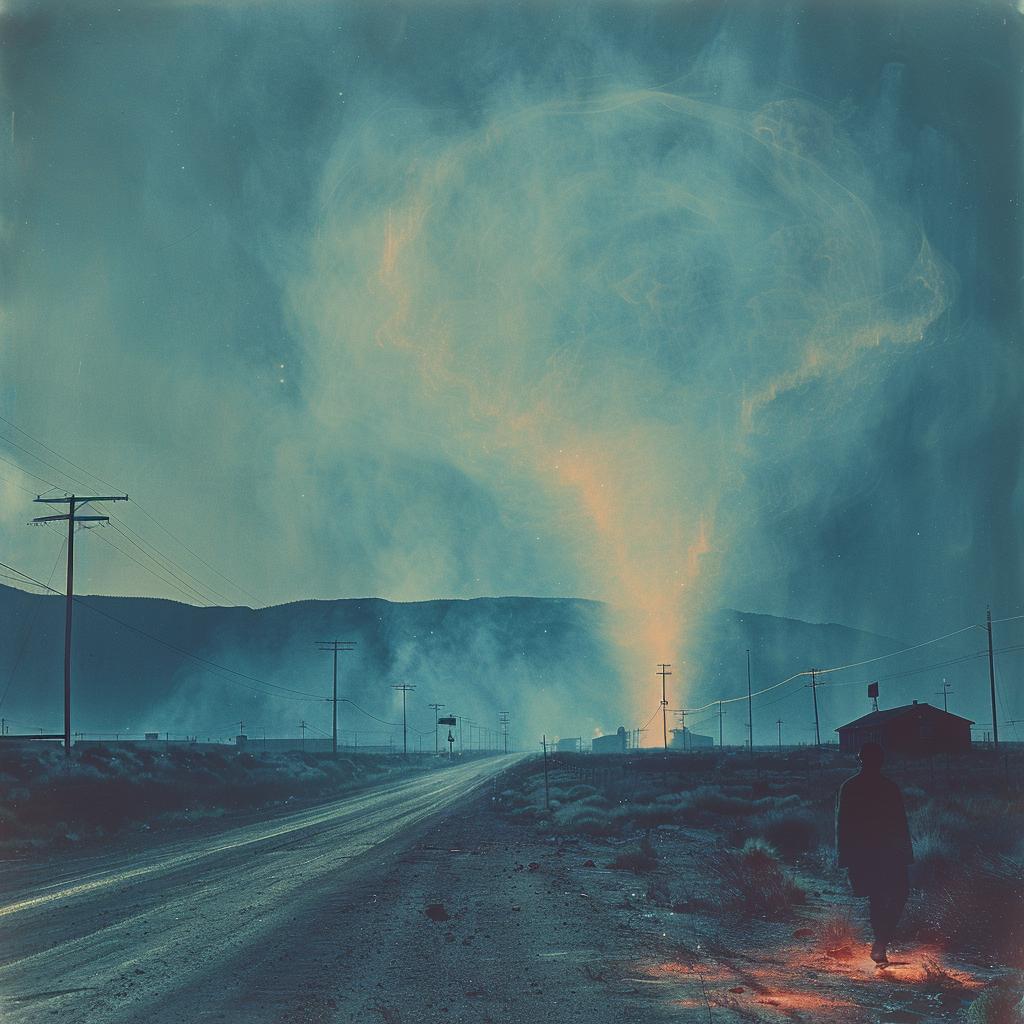 quantum  waves  double  exposure  surreal  landscape  ghosttown  lighting  glow  hues 1032278