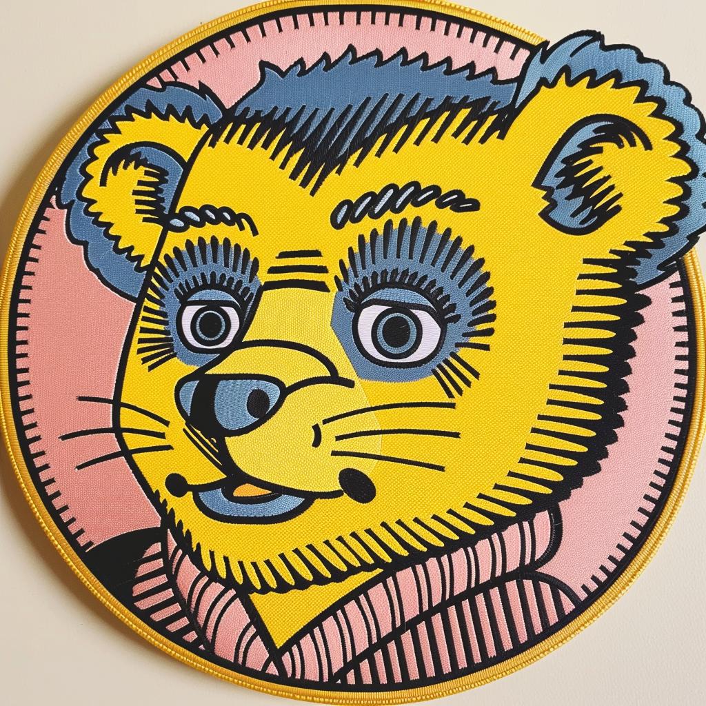 patch  bear  yellow  blue  eyes  pink  shirt  chenille  minimal  streetwear 961473