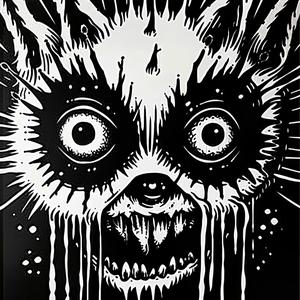 poster  black  white  monster  face  art  graphic  design  illustration  bold 1072134