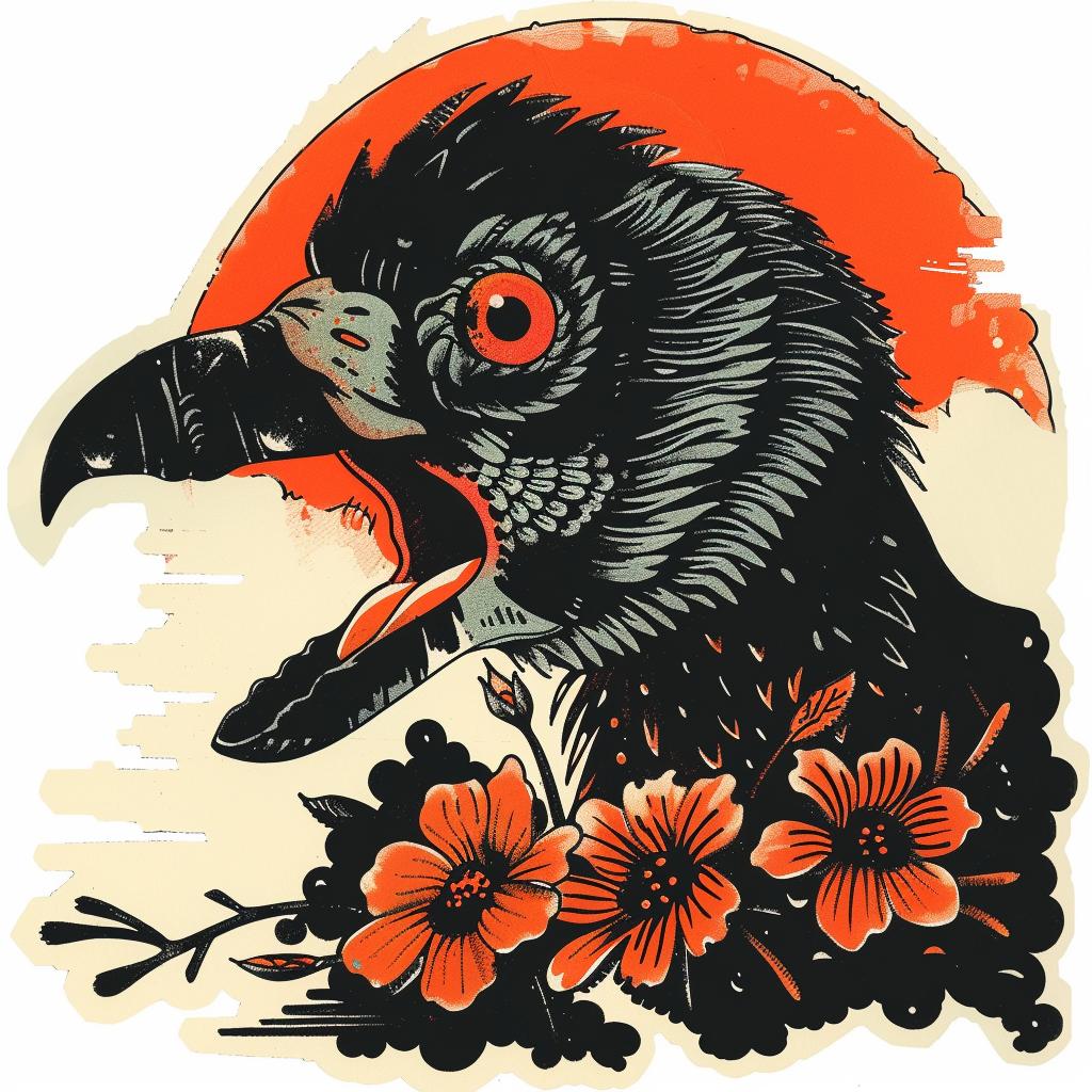 crow  flowers  tattoo  illustration  flash  art  graphic  dark  nature  design 927454