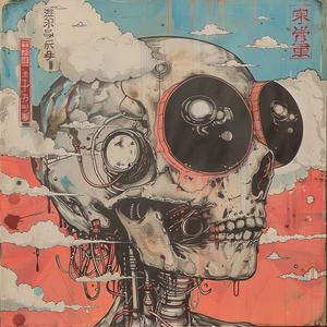 surreal  album  cover  skeleton  goggles  creative  symbolist  hyper-realistic  artwork  fantasy 1063834